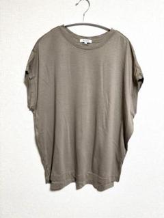 プラステ カットソー Tシャツ ラウンドネック カーキ ドルマンスリーブ風