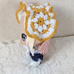 〈白色×黄色〉ぬい服　ヘッドドレスちびぐるみ　にじぬい　にじぱぺ　おまんじゅう