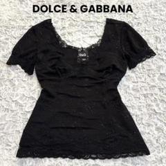 希少 D&G レース カットソー キラキラ トップス 半袖 ドルガバ