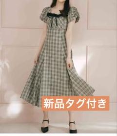 新品タグ付】AnMILLEアンミール バストギャザーリボンOPベージュ