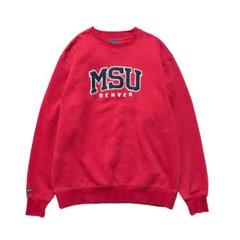 USA 古着 スウェット トレーナー ミシガン州立大学 カレッジ ロゴ 刺繡