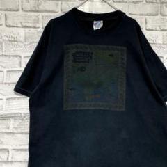 USA製90sヴィンテージTシャツ！シングルステッチ　ブラック半袖古着XL717