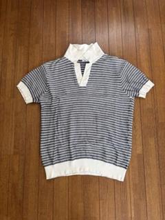 ZARA ストライプ 半袖ポロシャツ M