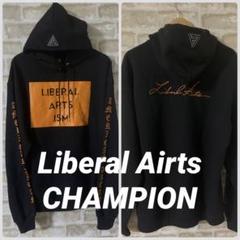 リベラルアーツメンズXL パーカーコラボレーションダブルネーム