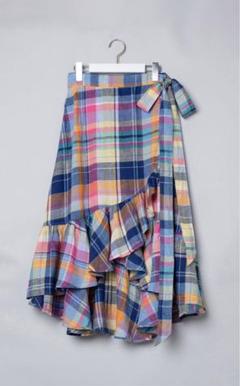 PORO RALPH LAUREN＊チェックフリルラップスカート＊森泉さん着用