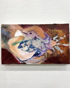 小鳥を抱く oil painting 原画 トリ 鳥 - メルカリ