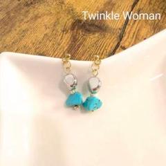 シルバー ターコイズ ピアス イヤリング