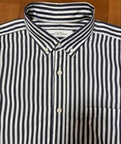 グリーンレーベル ストライプボタンシャツ L size 美品