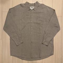 高級品市場 FLAX オーバーサイズ リネン シャツ BDシャツ リトアニア製 古着 トップス