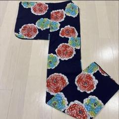 レディース浴衣　花柄　レトロ