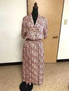 新品　ローリーズファーム　カイキンシャツワンピース　Ｆ　花柄レッド