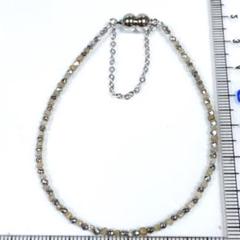 イエローダイヤモンドミラーヘマタイトペンダントシルバメッキブレスNO251837
