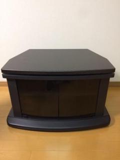 【送料込み】ブラウン管テレビも置けるターンテーブル付きコーナーテレビ台
