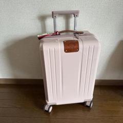 オロビアンコ　薄ピンク キャリーケース レザーラベル付き