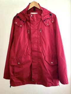 【美品】McGREGOR コート ダッフルコート 牛革 赤 ロング丈 チェック柄 美品】McGREGOR コート ダッフルコート 牛革 赤 ロング丈