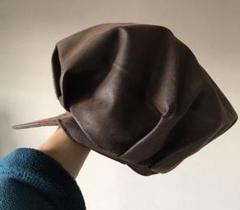 【おまけ付】 B.Milliner イタリア製 新品 未使用 革製キャスケット帽子 M and 帽子