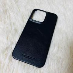 ⭐️iPhone13/14pro ケース 3カメラ ブラックネイビー 本革