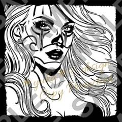 chicano　ステッカー　grunge paper edge　IIのサムネイル