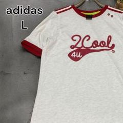 【入手困難】adidas リンガーTシャツ 古着 ホワイトL climalite