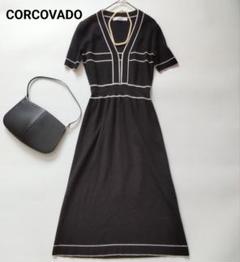 CORCOVADO 幾何学模様 半袖ワンピース M コルコバード 美品