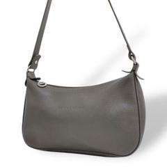 【美品】LONGCHAMP ロンシャン ショルダーバッグ オールレザー シボ革