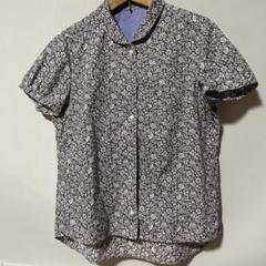 美品 みなとのてんらんかい 花柄 リバティ 半袖 ブラウス シャツ L コットン みなとのてんらんかい リバティ柄ブラウス サイズM 半袖 - メルカリ