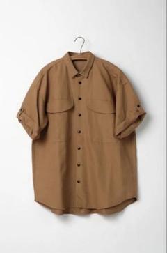 トップス KLASICA SH-034 HALF SLEEVE SHIRT (Amber) KLASICA SH-034 LOOSE FIT ROLL UP HALF SLEEVE SHIRT / C/L