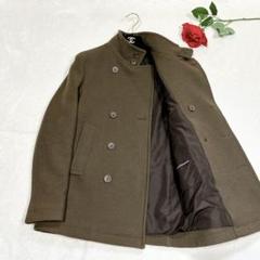 【美品】HERNO ストレッチ ノーカラーコート ナイロンコート グリーン 美品】HERNO ストレッチ ノーカラーコート ナイロンコート グリーン