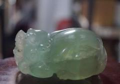 清時代天然水晶 細工彫り可愛らしい貔貅 ヒキュウ 狛犬 置物 装飾品 財神開運 清時代天然水晶 細工彫り可愛らしい貔貅 ヒキュウ 狛犬 置物