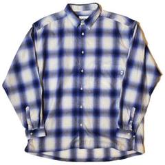 WAX オンブレチェックシャツ Blue Lのサムネイル