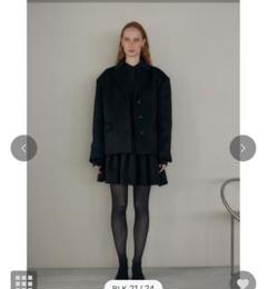 MOUSSY M_ BOX SHOULDER JACKET ブラック着画ありのサムネイル
