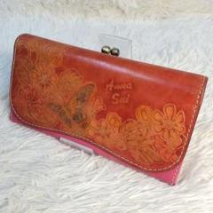 赤毛のアン様お取り置き　美品✨　アナスイ　長財布　がま口　ピンクメタリック アナスイ ANNA SUI がま口かぶせ長財布 ルーミー 310491 ピンク