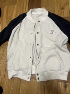 YARDSALE リバーシブルフリースジャケットクリーム/ネイビー色