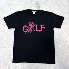 ラッセルノ ゴルフ Tシャツ 半袖 ブラック ピンク チェストロゴ ラッセルノ ゴルフ Tシャツ 半袖 ブラック ピンク チェストロゴ