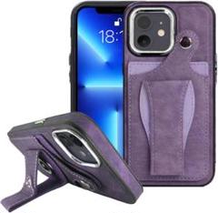 iPhone 13/14 ケース スタンド カード収納 パープル