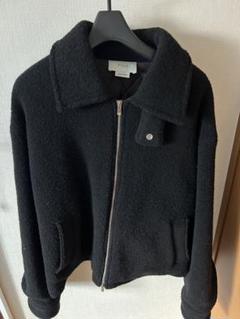 YOKE WIDE SHORT BLOUSON ジャケット ネイビー M メンズ YOKE_MEN'S LEATHER ZIP BLOUSON - DIMPLE