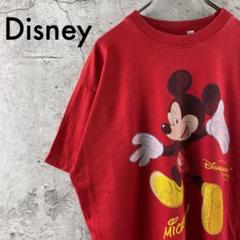 Disney ディズニー Mickey ミッキー 古着 Tシャツ レッド