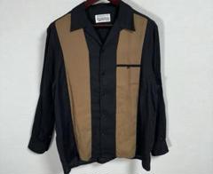 wacko maria TWO-TONE 50’S SHIRT ブラック L