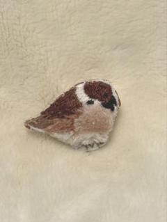 伊太利屋ヒョウ柄タートルネックトップス フクロウかスズメ刺繍付き