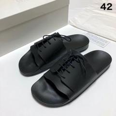 【美品】 付属品付き メゾンマルジェラ フューチャー サンダル レザー 黒 38 美品】 付属品付き メゾンマルジェラ フューチャー サンダル