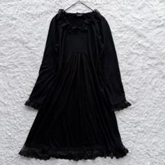 ☆美品 ピンクハウス 半袖ワンピース いちご柄 ブラック マキシ
