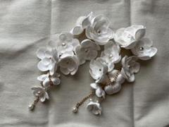フラワーイヤリング　ブライダルアクセサリー　新品