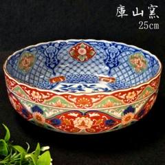 美濃焼 前畑陶器 庫山窯 染錦 花鳥 大皿 輪花皿 盛り皿 飾り皿