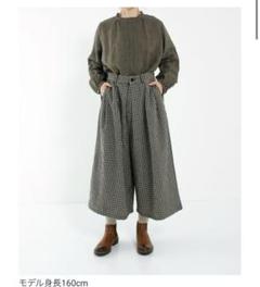 最新デザインの ネストローブ ワイド ミニチェックタックプリーツキュロット パンツ
