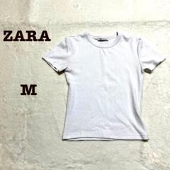 ZARA 半袖 Tシャツ M 白 クルーネック　万能　無地　シンプル　カジュアルのサムネイル
