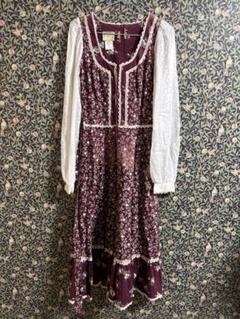 難ありリメイク推奨Gunne Sax 花柄 ヴィンテージ ワンピースのサムネイル