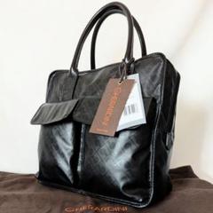 極美品◎タグ付き■ゲラルディーニ ハンドバッグ ソフティ 総柄 キノコ 黒 GHERARDINI - 極美品◎タグ付き□ゲラルディーニ ハンドバッグ