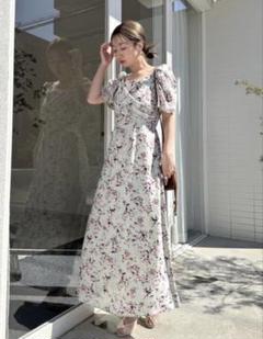 スナイデル　レーヨンカシュクールプリントワンピースのサムネイル