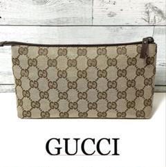 DORA公式アカウント【美品】GUCCI ポーチ GGキャンバス ベージュ DORA公式アカウント様専用【美品】GUCCI ポーチ GGキャンバス