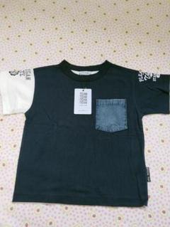 新品☆ニードルワーク 半袖Tシャツ 110cm ネイビー 切替 ポケット